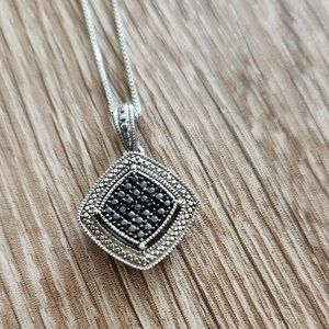 Chocolate Diamond Square Necklace